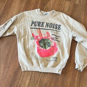 Daydreamer Beige Graphic Crewneck Sweater